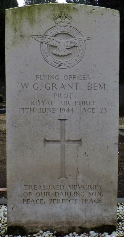F/O William Geeorge Grant<br/><br /><br />died June 13th, 1944